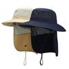 Outdoor sun hat Children's quick-drying breathable eaves sun protection bucket hat can store neck protection shawl hat
