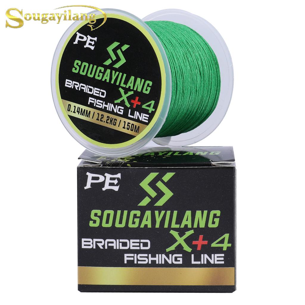 SOUGAYILANG 4-Strand Fishing Line 150M 0.10MM-0.40MM 100% PE Durable Wire Floating Line Strong Line Pesca Braided Fishing Lines