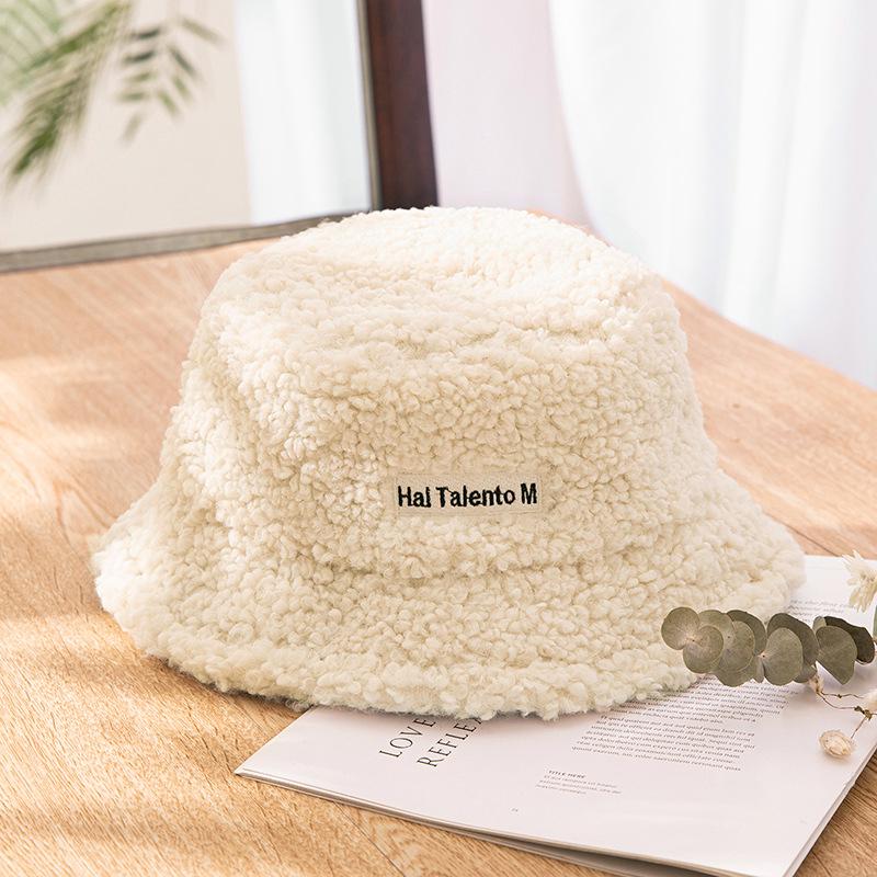 Faux Fur Winter Bucket Hat Women Korean Thickened Warm Wool Hats Bob LADY Panama Outdoor Hiking Fisherman Hat