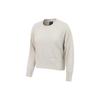 Top Versa Solid Color Crewneck Sweatshirt Women Tops Ochre-Sand White CD8794-008