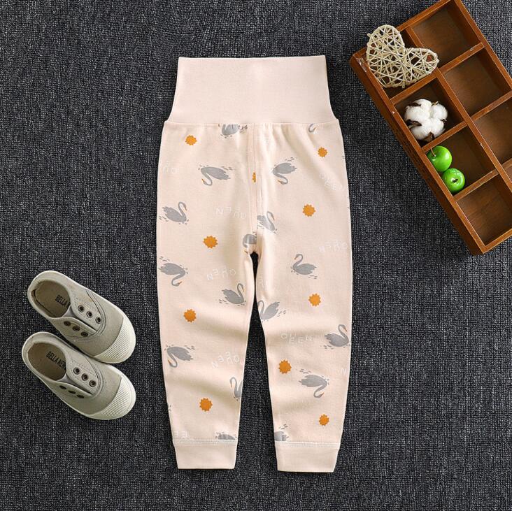 High Waist Girls Boys Cotton Trousers Spring Autumn Children's Trousers Stretch Pants Wear Trousers
