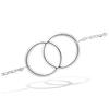 [L1262] - Silver 'Choreography' Bracelet (rhodium-plated) - 20x13 Mm (circles)