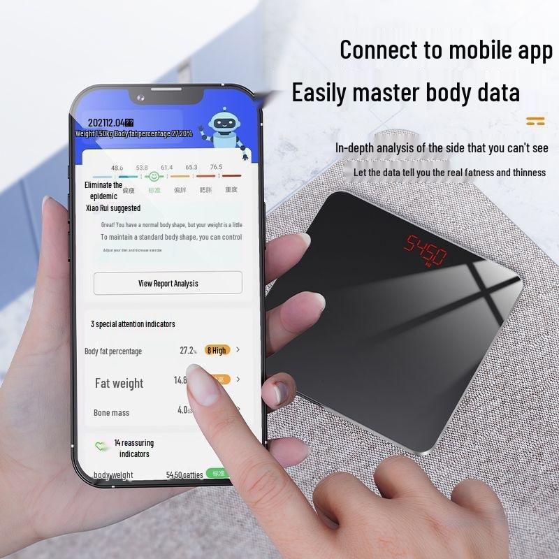 Rechargeable Smart Bathroom Scale for Women - Durable Electronic Body and Fat Scale