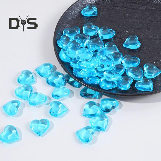 250 шт. акриловых сердечек из искусственного кристалла, полупрозрачных в форме сердца, наполнителей для ваз с искусственными драгоценными камнями для самостоятельного украшения стола на День святого Валентина, свадебной вечеринки