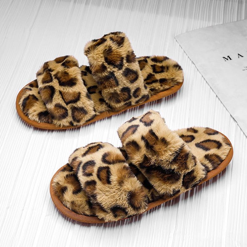 Winter Plus Velvet Warm Cotton Slippers for Home Use Casual and Fashionable Plus Cotton Slippers Fuzzy Slippers 35-44
