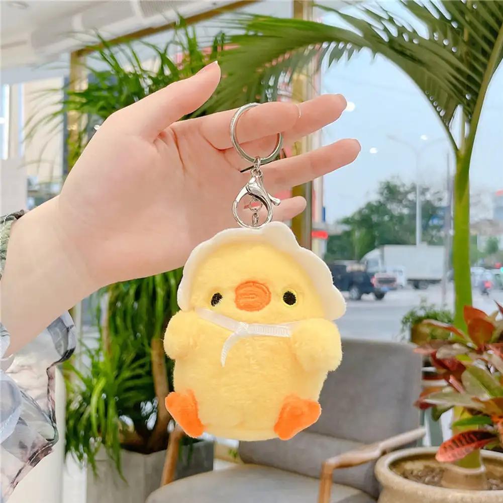10cm Cute Chicken Plush Toys Key Chain Bag Pendant Cute Chick Doll for Kids Children Birthday Christmas Gifts Toys