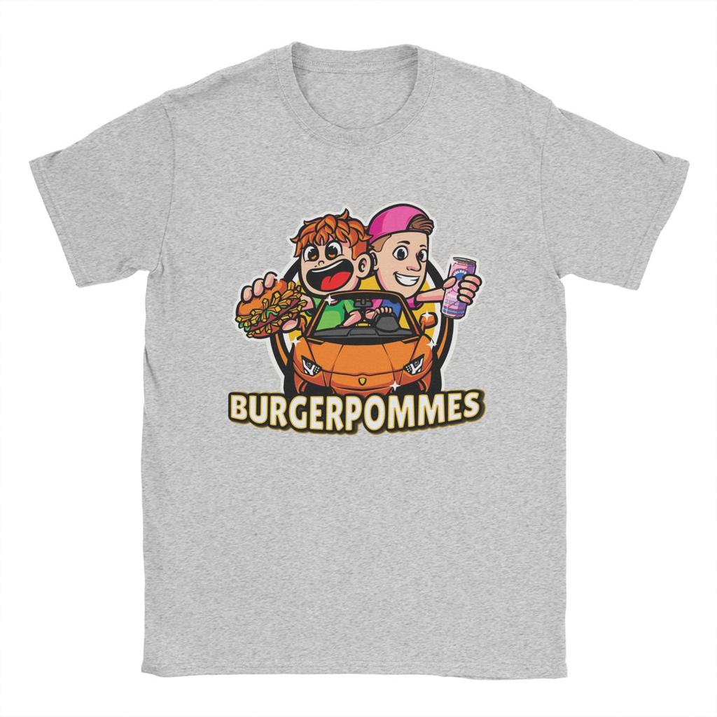 Men Women's Burgerpommes LukasBS ICrimax Graphic Shirts Merch Vintage Cotton T Shirts Top Tee Clothes Summer