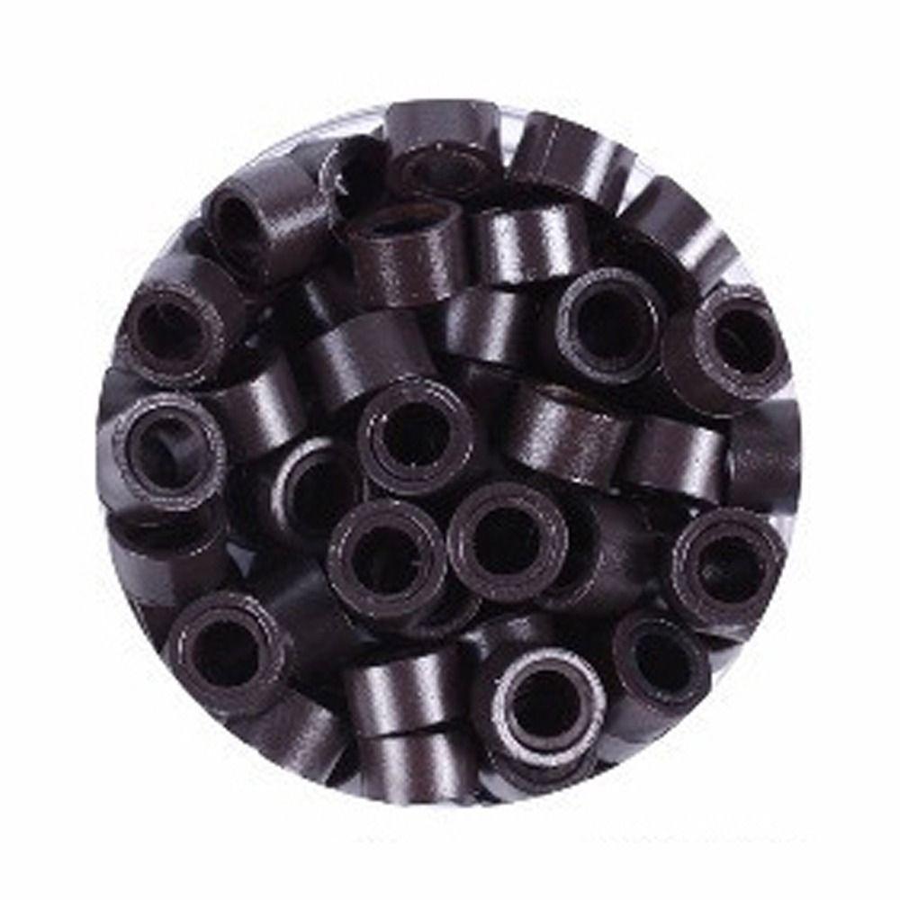 100 шт. колечки для волос микро-связующие звенья обжимные бусины кольца бусины микро-силиконовые кольца с подкладкой