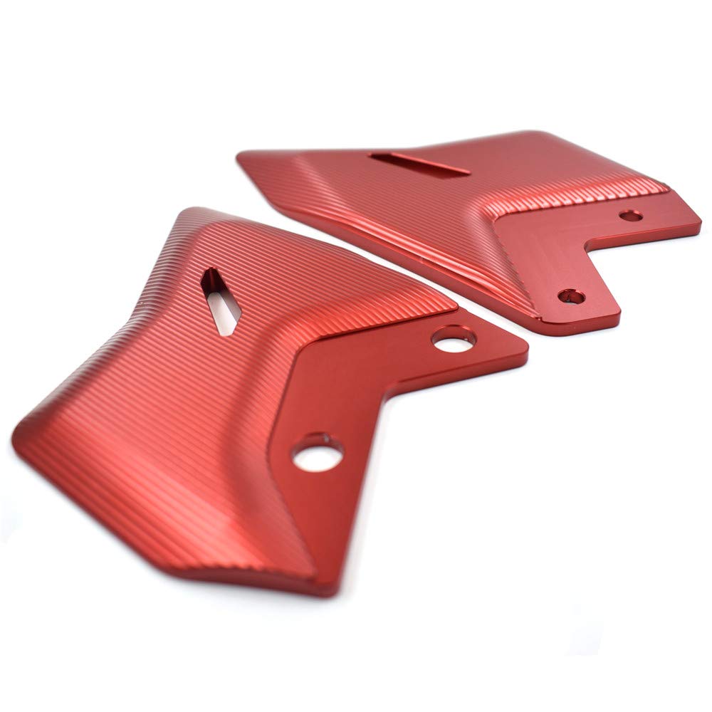 LEDISHUN Parts Aluminum Heel Plate Guards for Kawasaki Ninja 650 NINJA650 Z650 (1 Pair) 2017-2025 (Red)