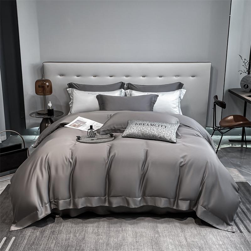 Набор из четырех предметов Lenzing Tencel Cool, 100 нитей, мытые однотонные пододеяльники