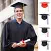 Graduation Cap with Tassel Bachelors Hat with Adjustable Size Elastic Band Graduation Dress Accessory Master Degree Graduation Ceremony Hat