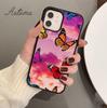 Cute Butterfly Flowers Phone Case for iPhone 11 12 13 14 Pro Max mini X XR XS SE 2020 5 6S 7 8 Plus Samsung Galaxy S21 S22 Cover
