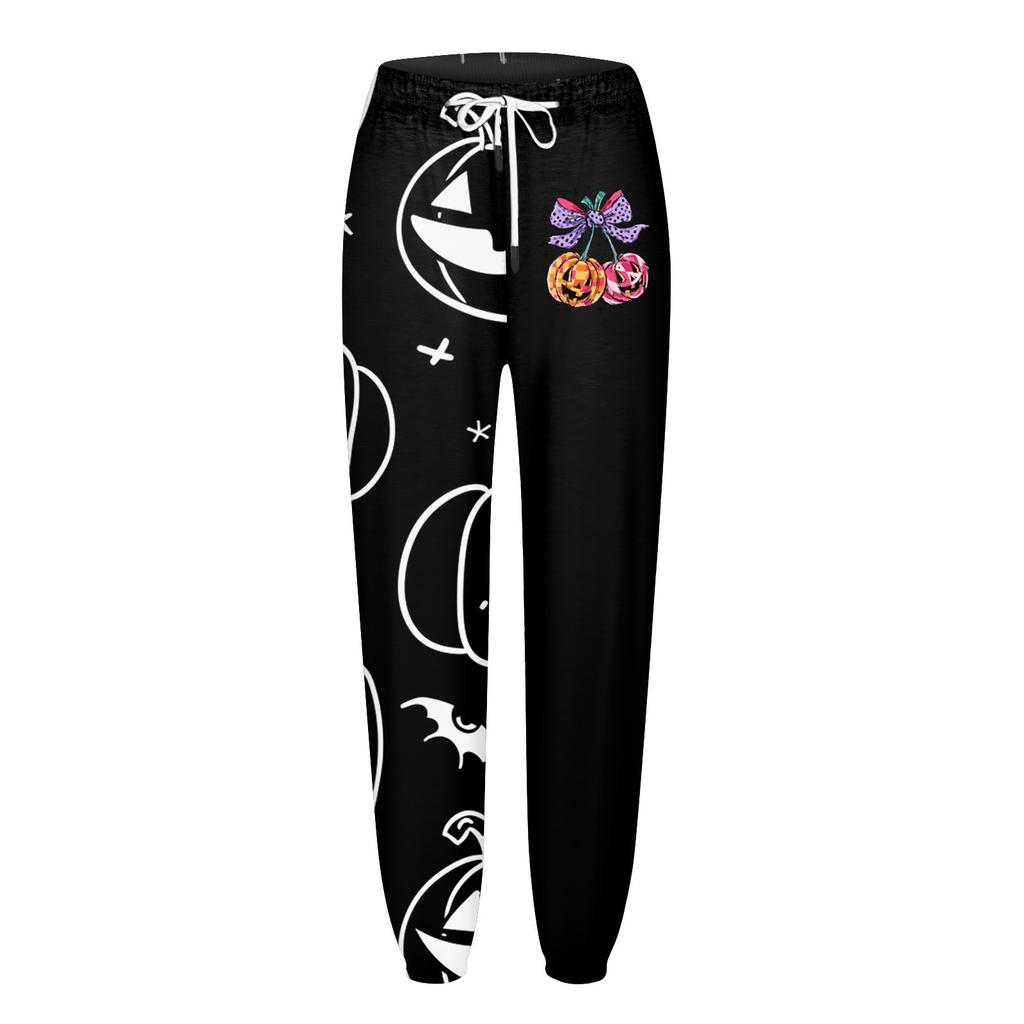 Женские повседневные модные спортивные штаны с принтом на Хэллоуин, повседневные брюки