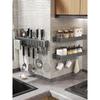 HANDUNYOU Wall-Mounted Kitchen Storage Rack with Chopstick Caddy