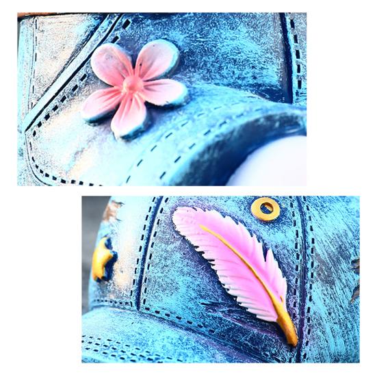 Yousheng Denim Jeans Flower Pot Resin Retro Denim Skirt Flower Pot Home Decor Succulents Planter for Garden Yard Indoor Desk Display