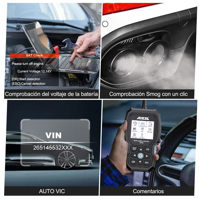 ANCEL TD700 OBD2 Scanner for Toyota Full System Transmission TPMS Relearn ABS Engine Car Diagnostic Scan Tool for /Lexus/Scion