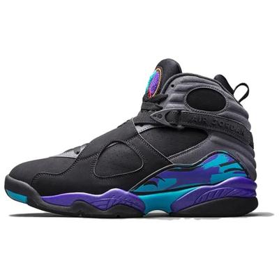 Мужские кроссовки Air 8 Retro Aqua 2025 Черный Настоящий-Красный Железо-Серый 305381-006