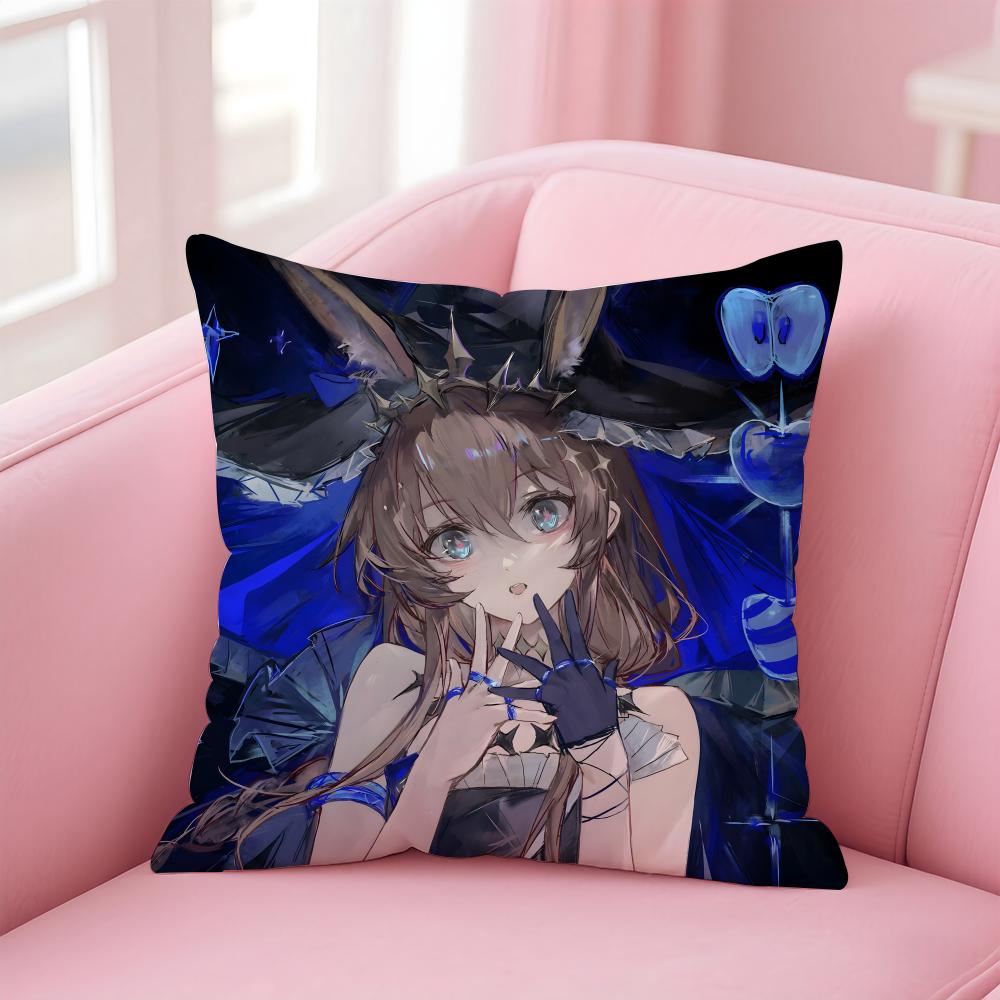 Simple fashion AArknights 2D Game icons Cushion Cover Linen Pillowcase Cover Soft Decor for Sofa Home Room