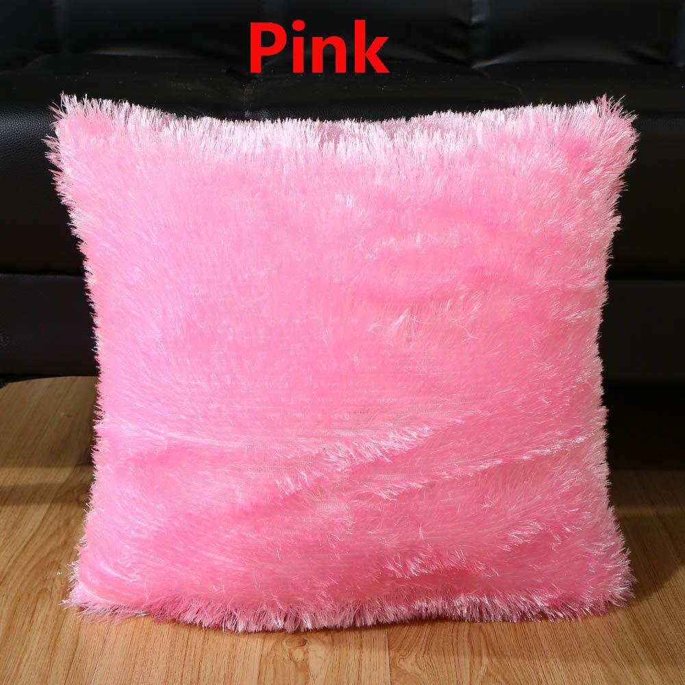 Square Home Decor Car Seat Fur Plush Winter Warm Throw Pillow Cases Cushion Cover