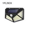 100LED Solar Wall Lamp Outdoor Lampwaterproof Motion Sensor Solar Powered Sunlight Street Lamp Garden Railing Decorative Lamp