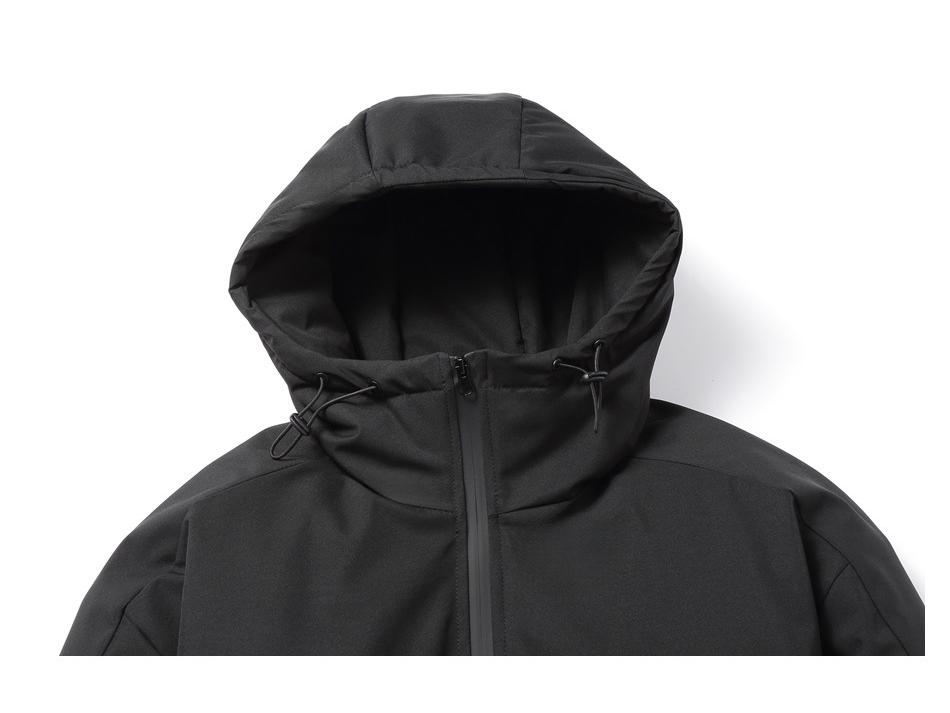 BLACKHOOP Унисекс Зимняя хлопковая куртка с капюшоном - Функциональный горный стиль для улицы