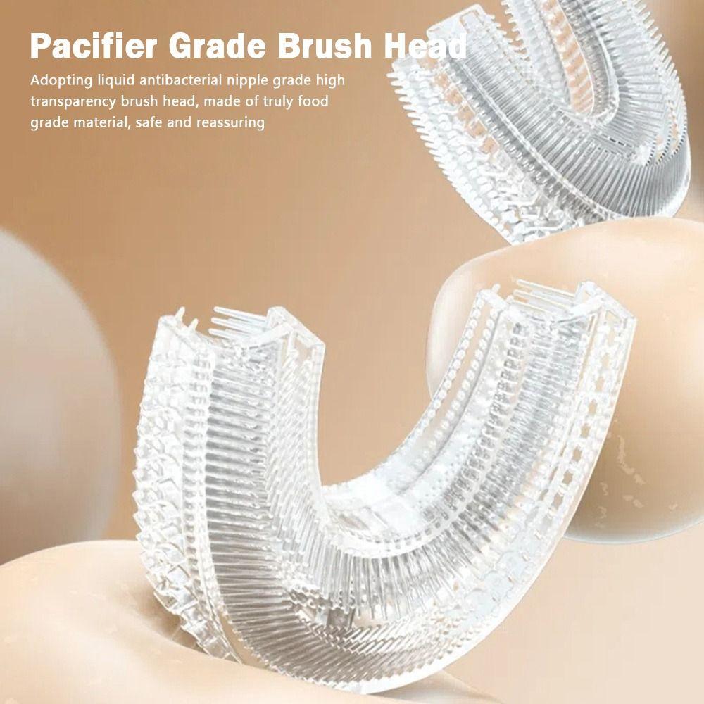 U-shaped Electric Toothbrush Silicone Brush Head Baby Toothbrush Children Tooth Brush for 2-6y