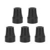 5 шт. Наконечники для костылей Сверхпрочная резина Утолщенные наконечники для замены костылей для трости 22 мм 8,7 дюйма Черный
