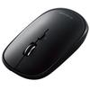Мышь ELECOM Bluetooth беспроводная мышь Slint бесшумная тонкая мобильная 4 кнопки перезаряжаемая подключаемая к 3 устройствам черная размер M многопарная M-TM15BBBK