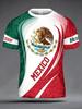 New Men Mexico National Soccer Jersey 3D  Print Quick Dry Football T Shirt  Sports Training Tee for Fan Match Daily Wear