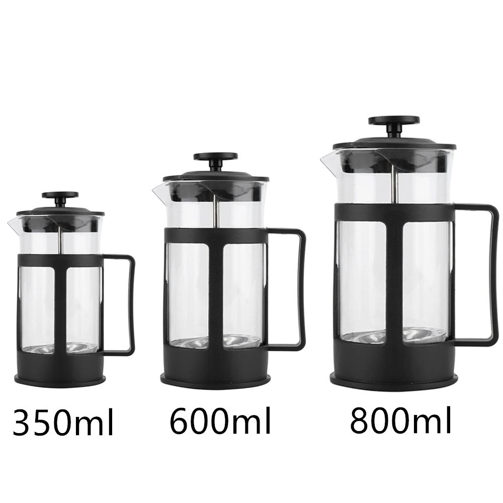 Appliances 600ml 800ml Glass Body Stainless Steel Filter Coffee&Tea Maker 300ml French Presses