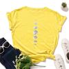 Summer Women's Loose Cotton Printed Lunar Eclipse Picture Round Neck Short Sleeved T-Shirts Women’s