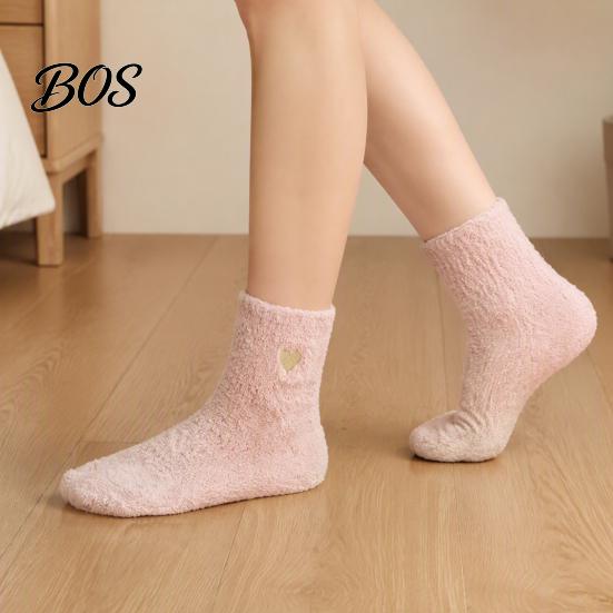 Cloud Like Thick Velvet Socks 1 Pair Women's Fuzzy Slipper Socks, Soft Plush Warm Thermal for Cold Floors Winter Home Sleeping Fluffy Cozy Fleece Crew