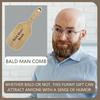2pcs Bald Man's Comb, Bald Man Joke Hairbrush Bald Mans Comb and Brush Hairless Combing Funny Wooden Grooming Tool Gag Gift for Bald Man Father Dad
