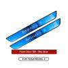 Tesla Door Sill Metal Pedal Protector Cover Accessories For Model 3 Car Threshold Strip Decoration Sticker Model3 2017-