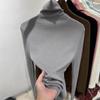Женский вязаный свитер с высоким воротником, облегающий, внутренний топ, весна, осень и зима, водолазка, с длинным рукавом, базовая рубашка