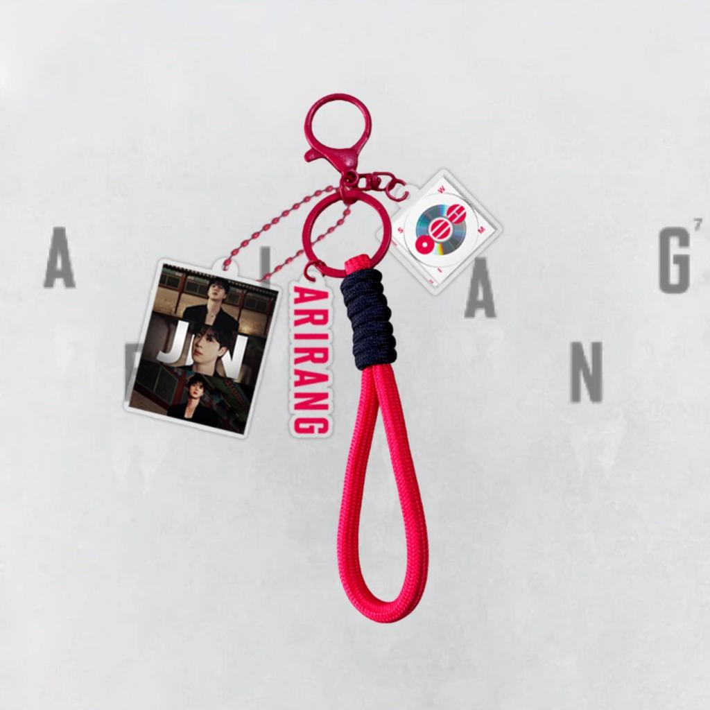 7 шт. Брелок на тему BTS ARIRANG, Фото-шарм Bangtan Boys с красной плетёной веревкой, Аксессуар для сумки фанатов Kpop ARMY, Подвеска на сумку Kpop-айдола для фанатов ARMY