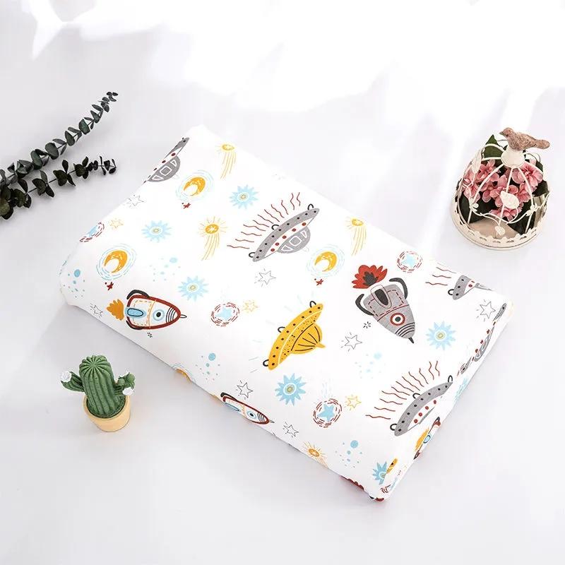 Детская наволочка для подушки от 1 до 6 лет, специальная наволочка для латексной подушки, наволочка из чистого хлопка с рисунком «Четыре сезона»