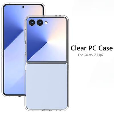 Тонкий Жесткий ПК Прозрачный Чехол для Samsung Galaxy Z Flip7 Flip 7 5G Ударопрочный Чехол для Телефона Коке