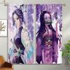 Japanese Anime Cartoon Printed Curtains Suitable For Children's Room, Living Room, Study Room Blackout Curtains 2 Pieces
