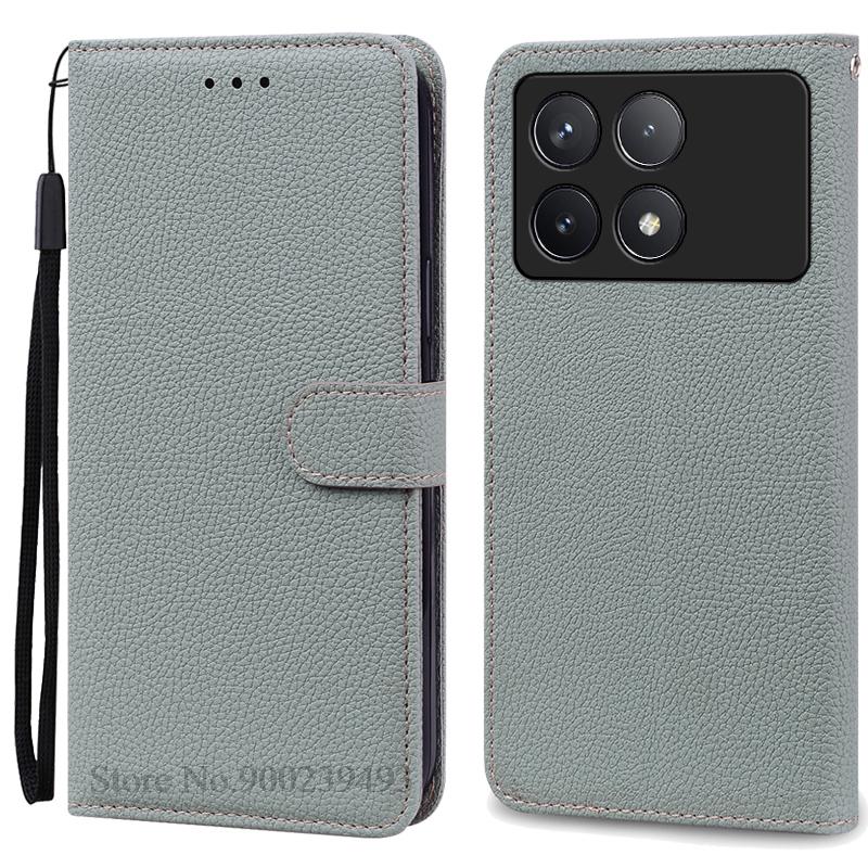 Чехол F6 Pro для POCO F6 Pro, силиконовый кожаный чехол-кошелек, флип-чехол для Xiaomi Poco F6 Pro 5G, чехол-книжка, Fundas