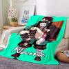 Custom Name Demon Slayer Theme Printed Blanket - Perfect for Couch, Bed, Travel & Outdoor Use | Machine Washable, Cozy & Durable.