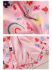 2025 Spring/Summer Korean Style Girls' Printed Hooded Windbreaker Cardigan