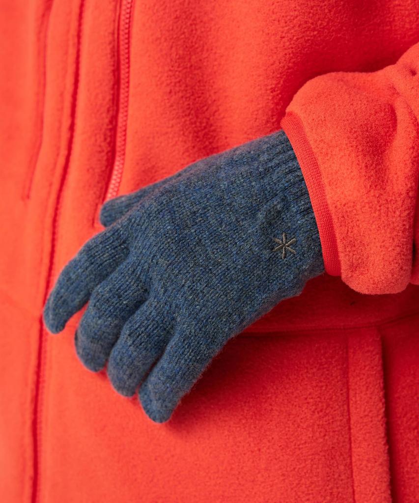 Snow Peak Washable Wool Knit Gloves and Blue 1 AC-25AU025, Men's Women's,