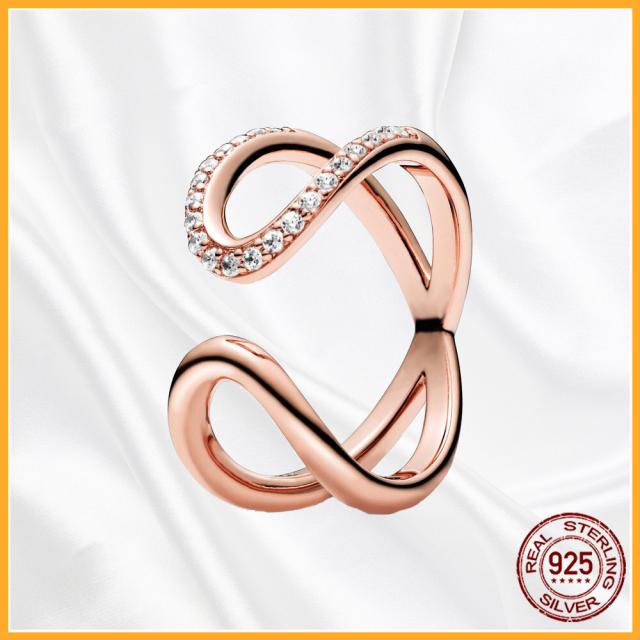 Подлинное 925 пробы стерлингового серебра штабелируемое сердце ромашка цветок сверкающее кольцо для женщин оригинальные 925 пробы серебряные кольца ювелирные изделия подарок