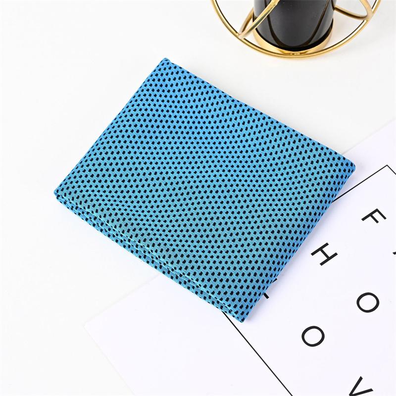 Охлаждающее полотенце  Портативный мини-набор из силикагеля Холодное полотенце Полиэфирное волокно Уличное охлаждающее полотенце Фитнес спорт зал Бег Быстросохнущее