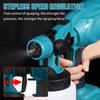 1500W 800ML 88VF Cordless Electric Spray Gun with 3Nozzle Flow Control Airbrush High Power Paint Sprayer