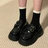 Туфли на платформе кожаные женские весна и осень 2024 новые мокасины универсальные туфли для езды на работу и обратно jk single shoes board shoes