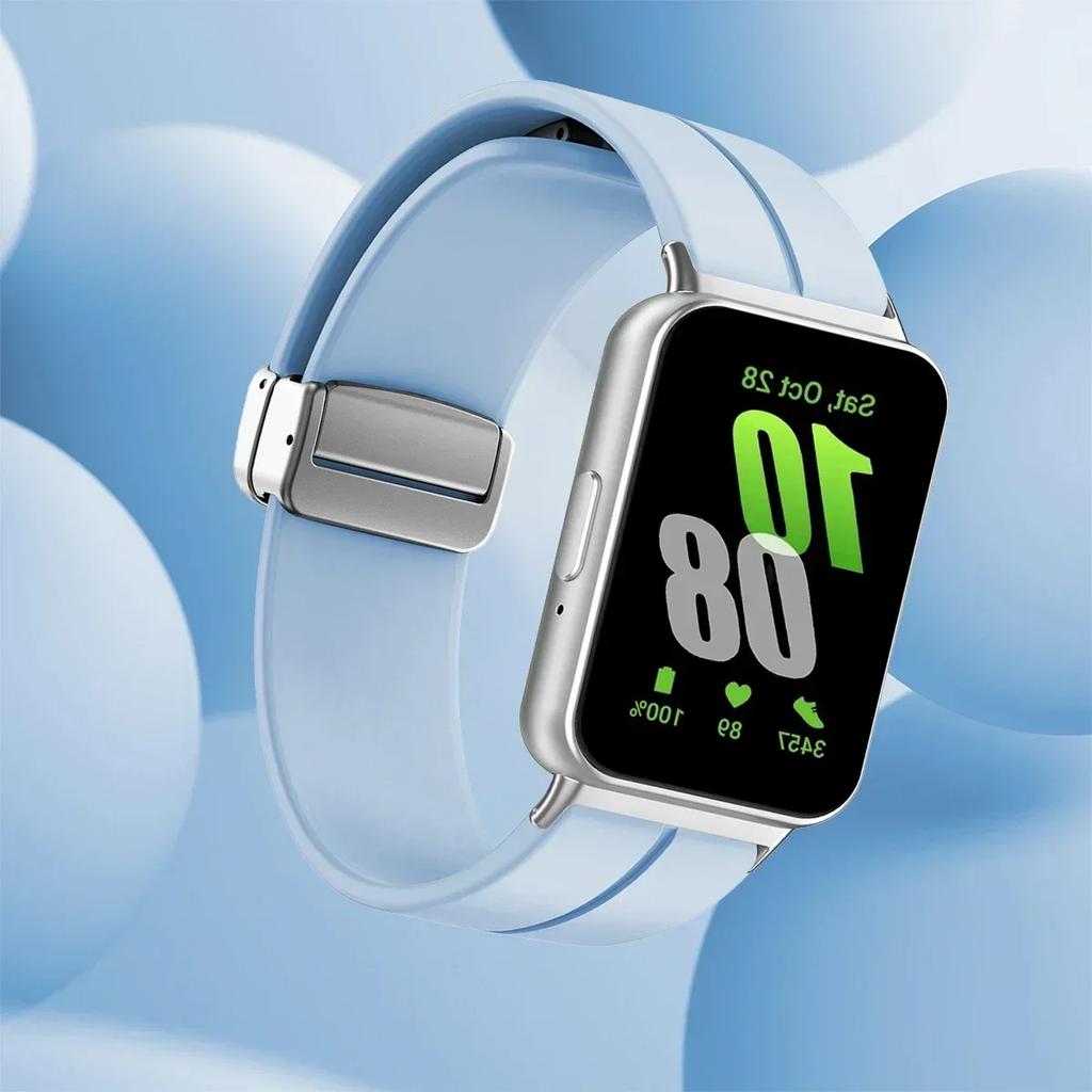 Silicone Strap For Samsung Galaxy Fit3 Watch Band Magnetic Buckle Wristband For Samsung Galaxy Fit 3 Bracelet Replacement Correa