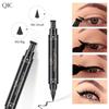 QIC Double -headed Seal Eyeliner, Waterproof Without Fainting Triangular Wing Tail Seal Eyeliner Pen