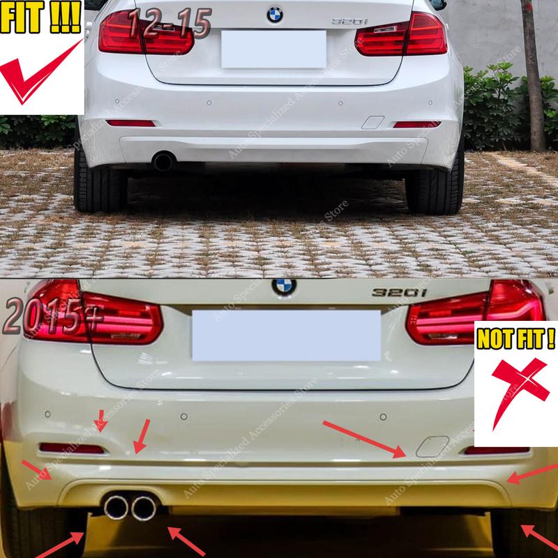 Fit For BMW F30 2012-2015 Pre-Lci Non M Sport MP ABS Rear Bumper Diffuser Valance Lip Covers 318i 318d 320i 320d Basic Bodykits